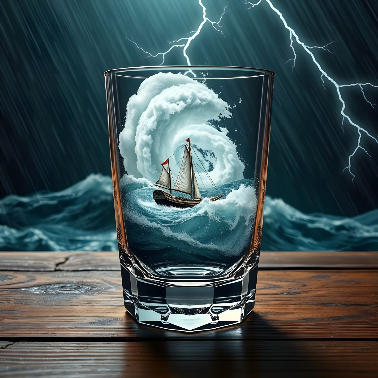 Stormy Seas Erupt from a Tranquil Glass