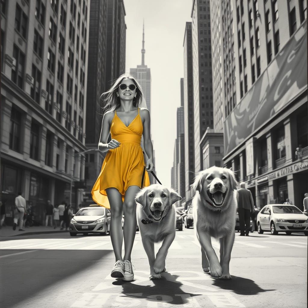 Vibrant City Streets in Charcoal