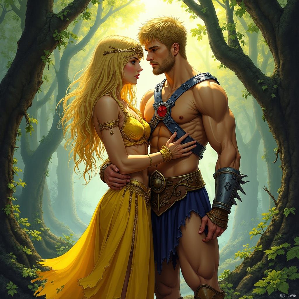 Magik and He-Man Share a Romantic Moment in the Woods