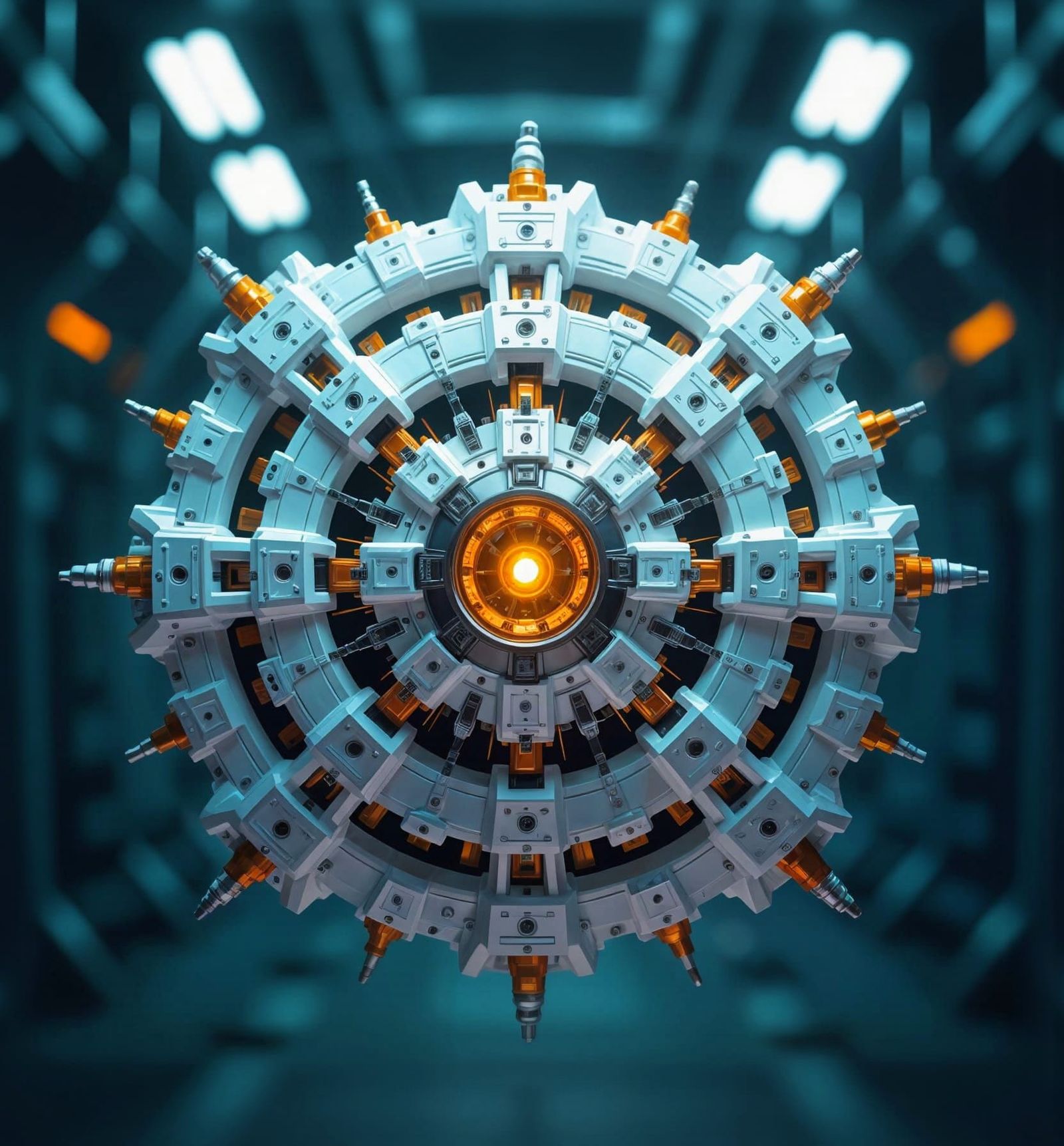 Eerie Cyber Techno Contraptions in Cinematic Lighting