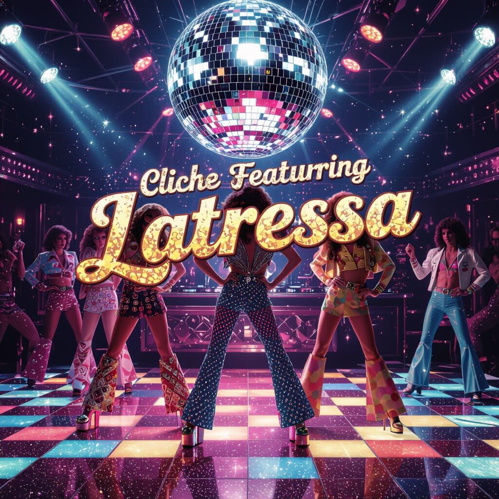 1970s Disco Nightclub Scene with Dancers and Mirrorball