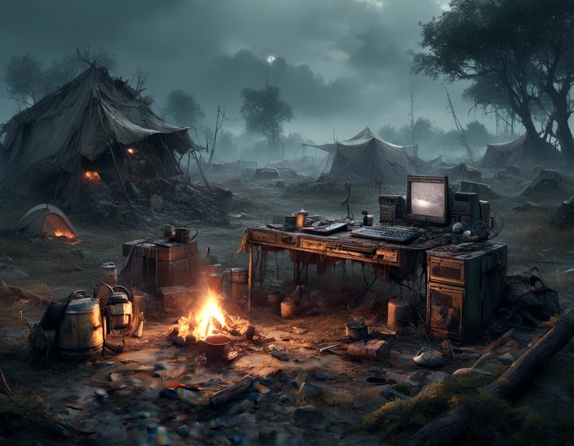 Post-Apocalyptic Campsite: Resilience and Resourcefulness
