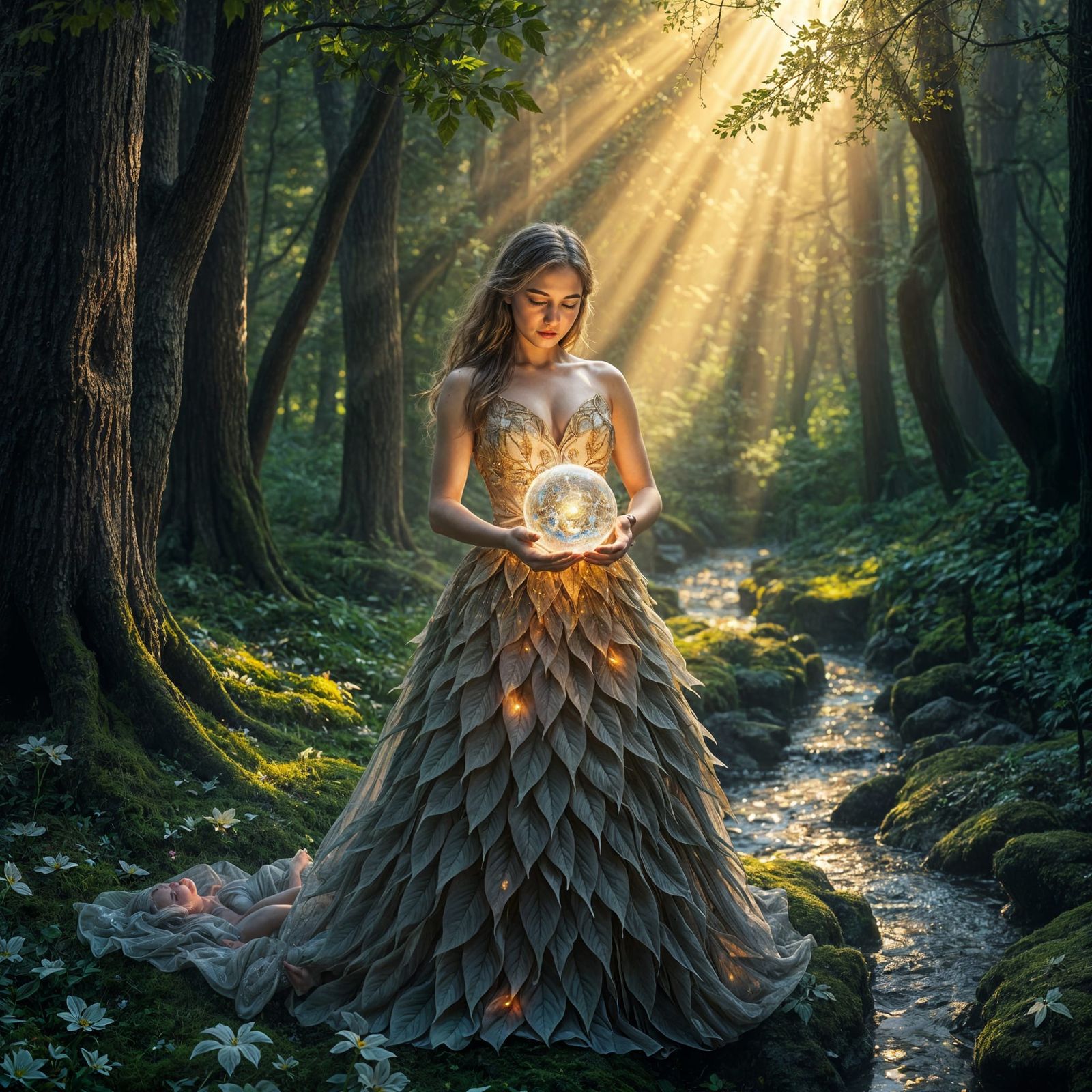 Woman as Nature's Bridge in Enchanted Forest