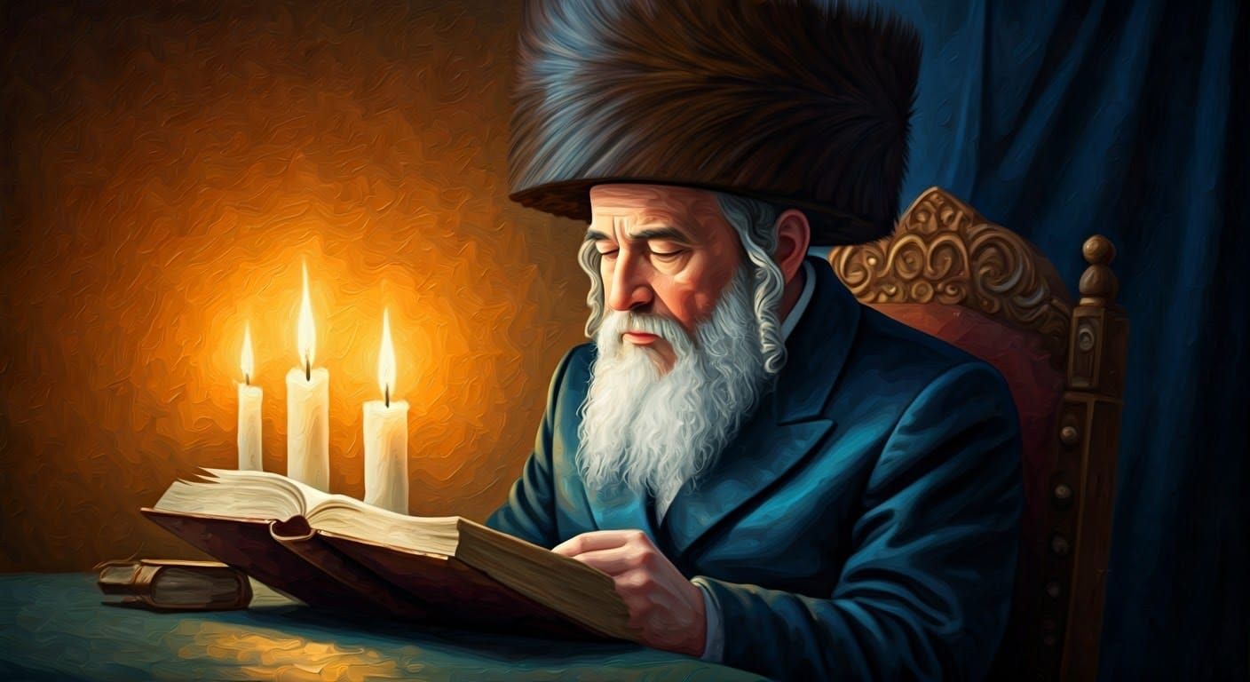 Chassidic Jew Reading: A Vibrant Portrait