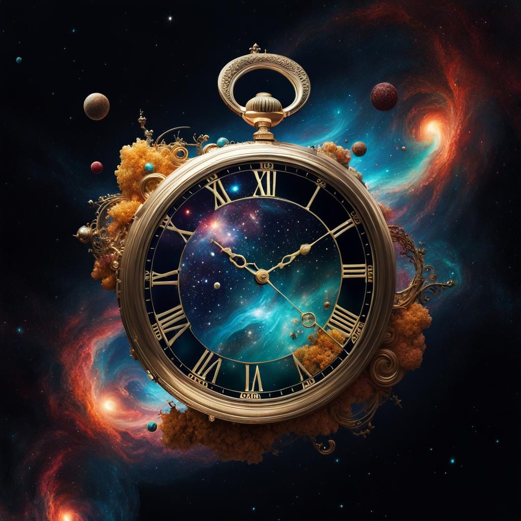 Galactic Nebula Pocketwatch Fantasycore Artwork