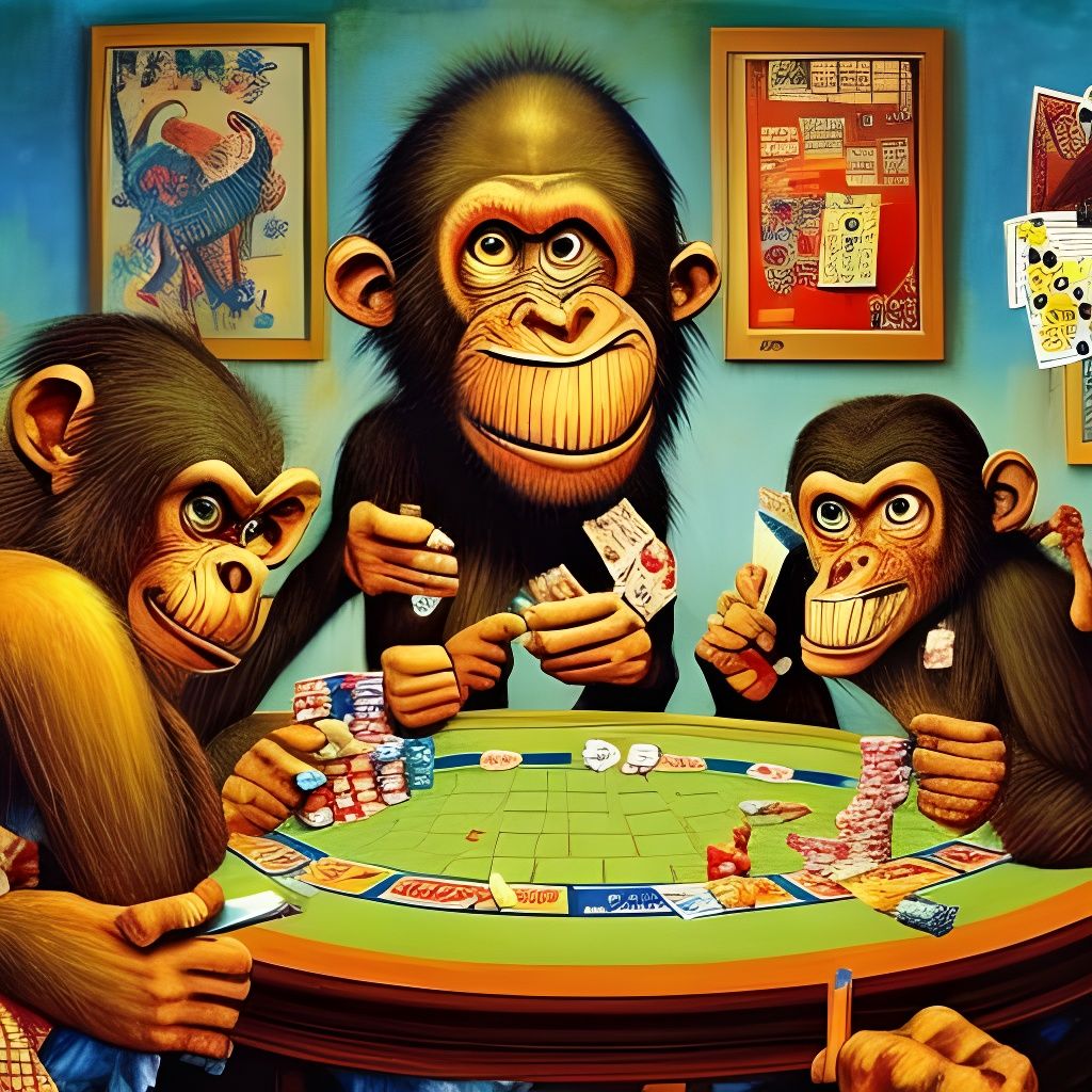 chimps playing poker!!!