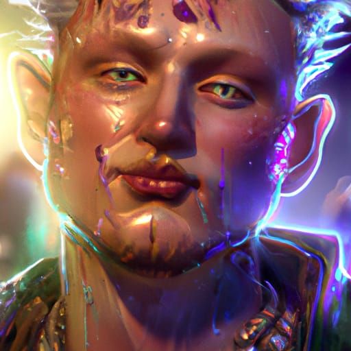 Detailed Portrait with Volumetric Lighting