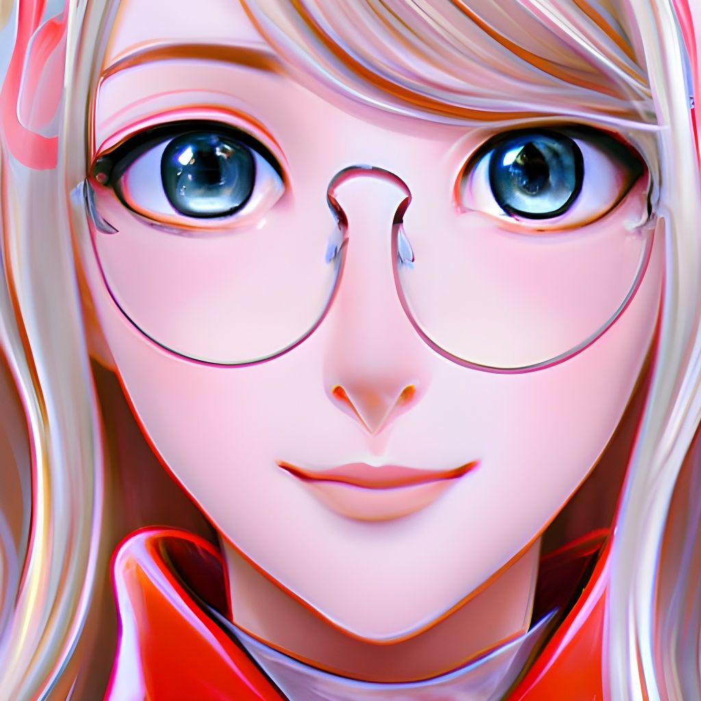 Anime Portrait of a Beautiful Blonde Lady