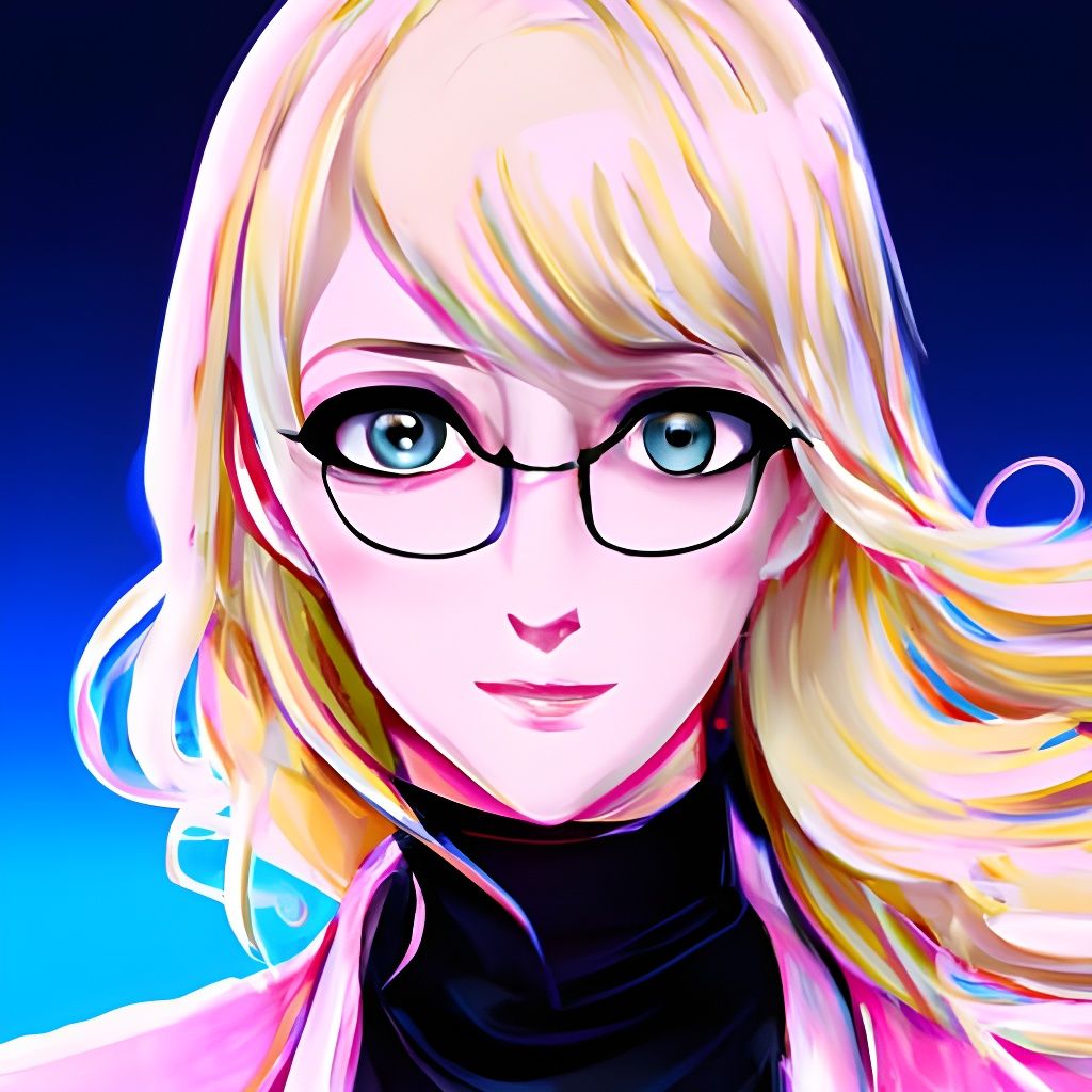 Anime Portrait of a Beautiful Blonde Lady