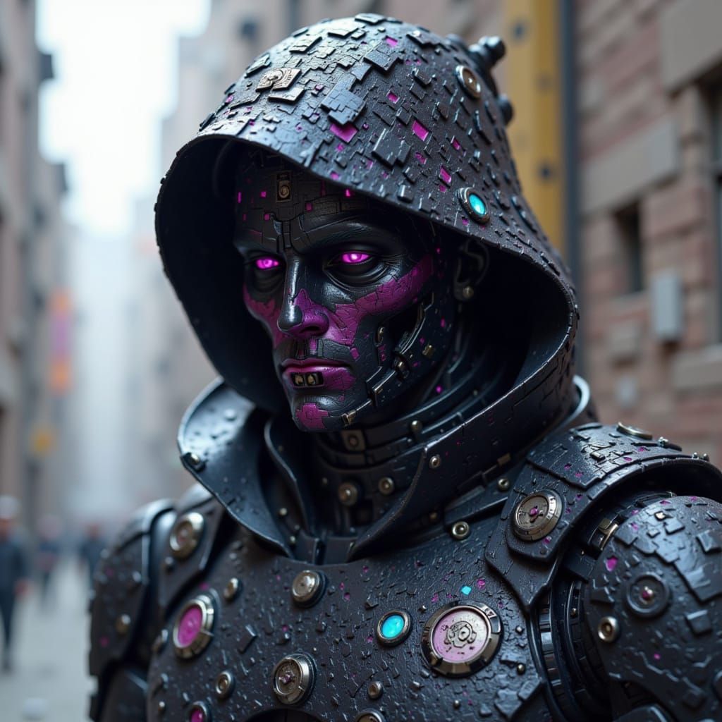 Abstract Digital Art with Geometric Shapes and Textures