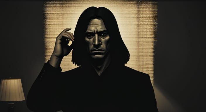 Film Noir Figure in Cinematic Lighting