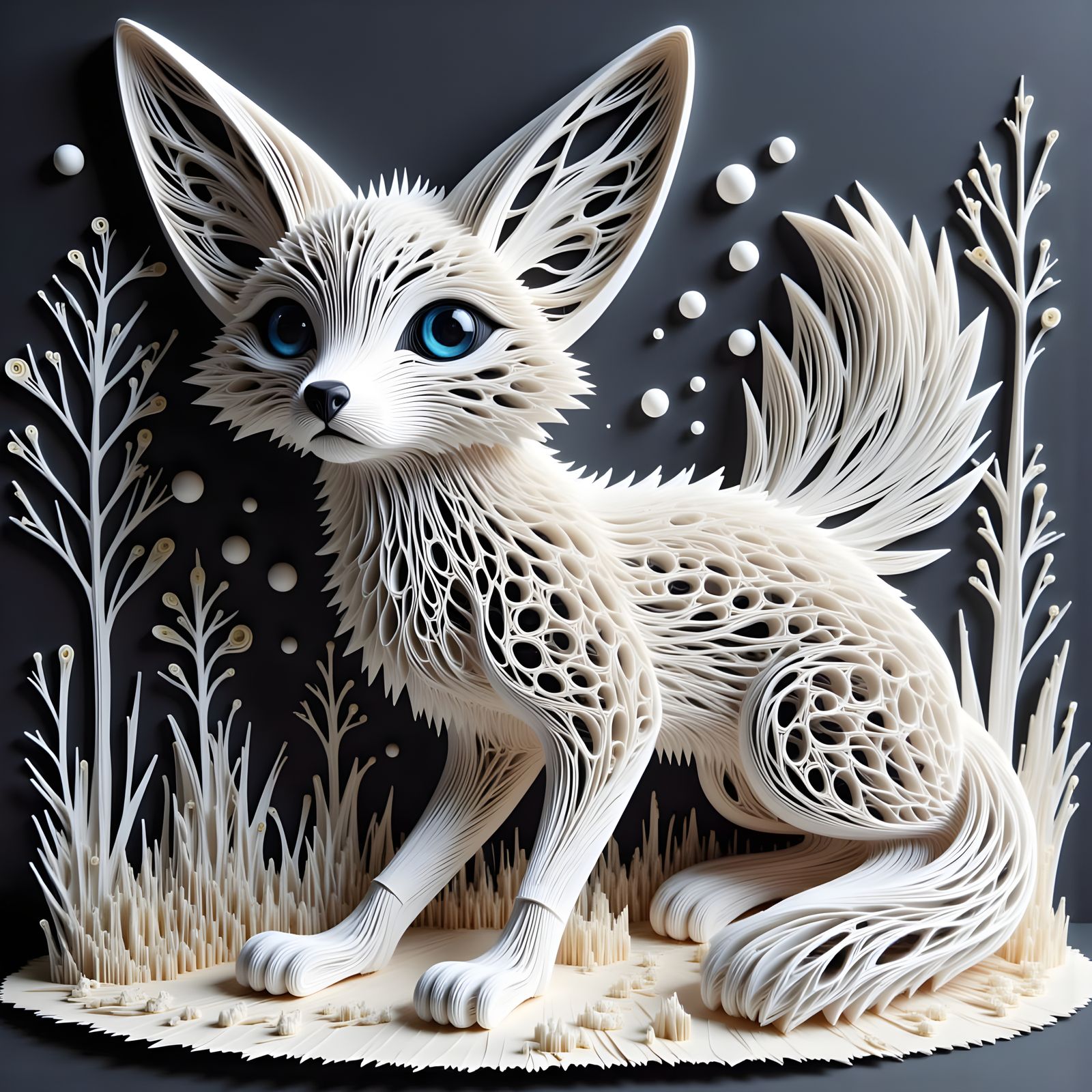 Quilling Paper-cut Fennec
