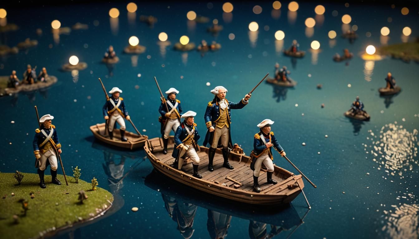 Whimsical Tilt-Shift Photo of Washington's Crossing