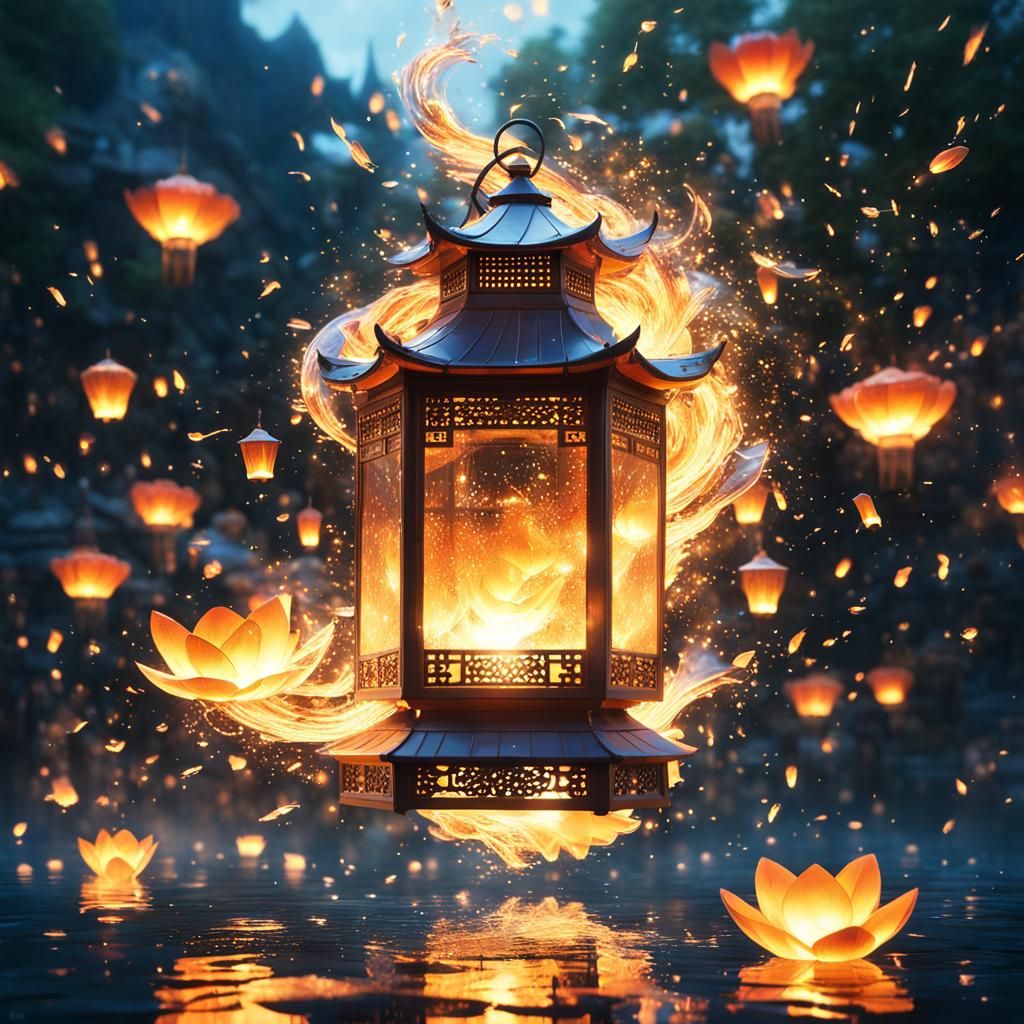 Epic floating lantern