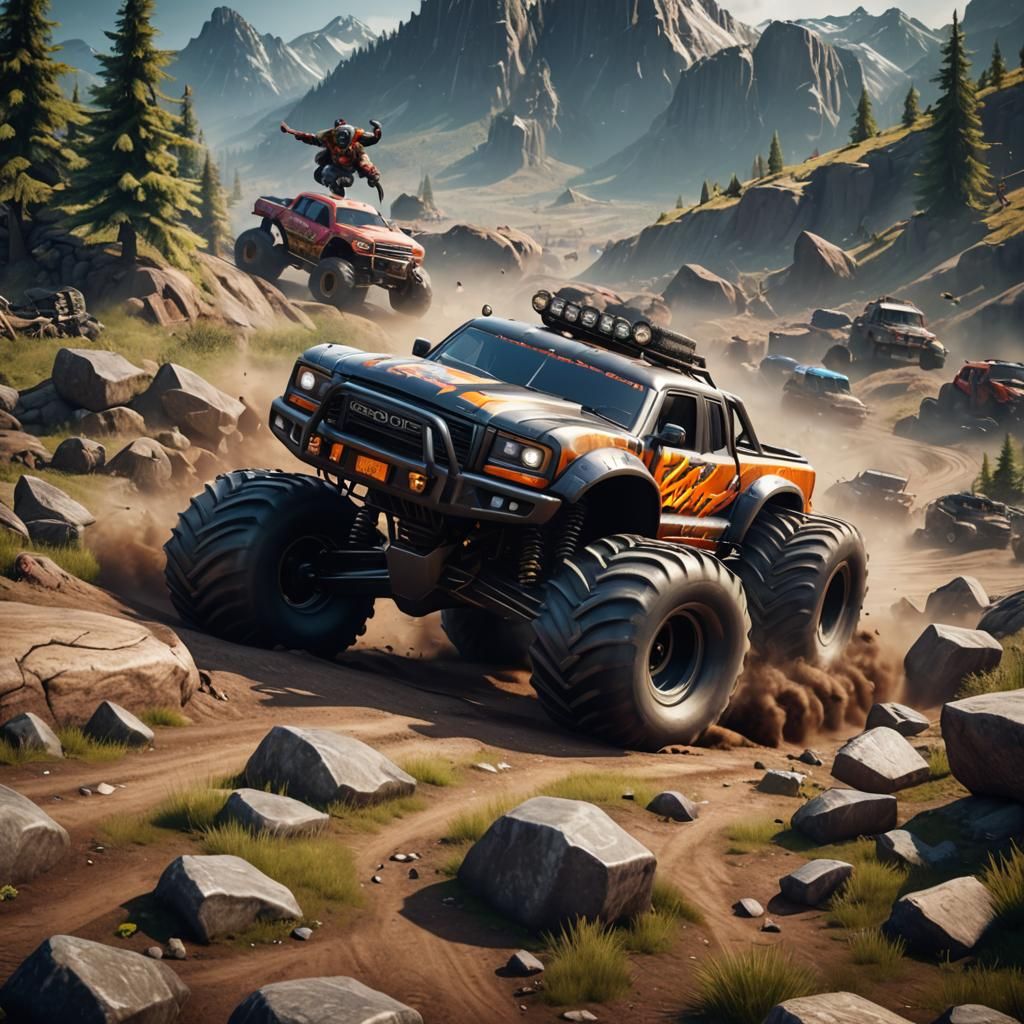 Epic 3D Monster Truck in 8K Resolution