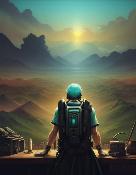 Anime Art of Bedridden Character's Dream