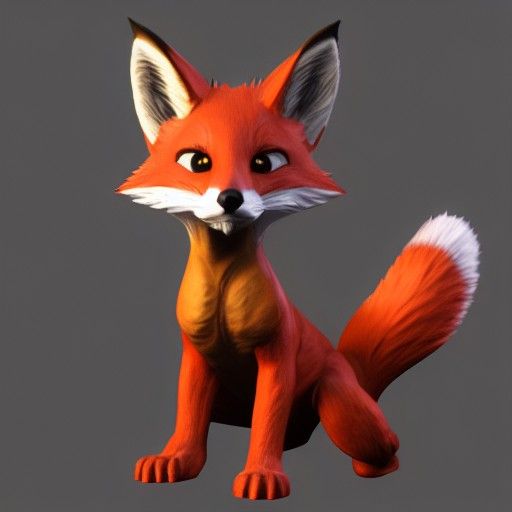 Realistic Miles 'Tails' Prower Fox: 3D Render