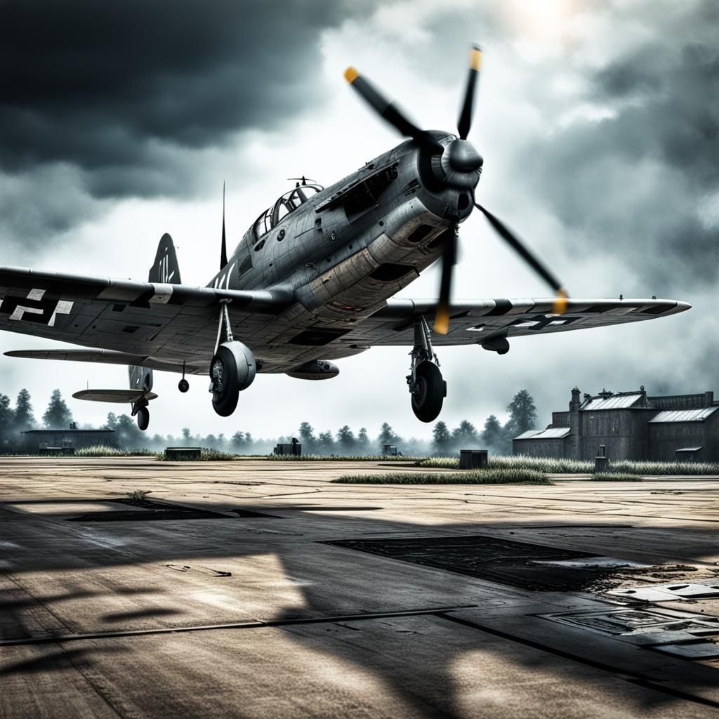 Bf 109 Lands: Hyperrealistic WWII Aircraft