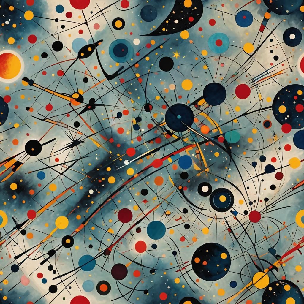 Abstract Galaxy in the Style of Kandinsky