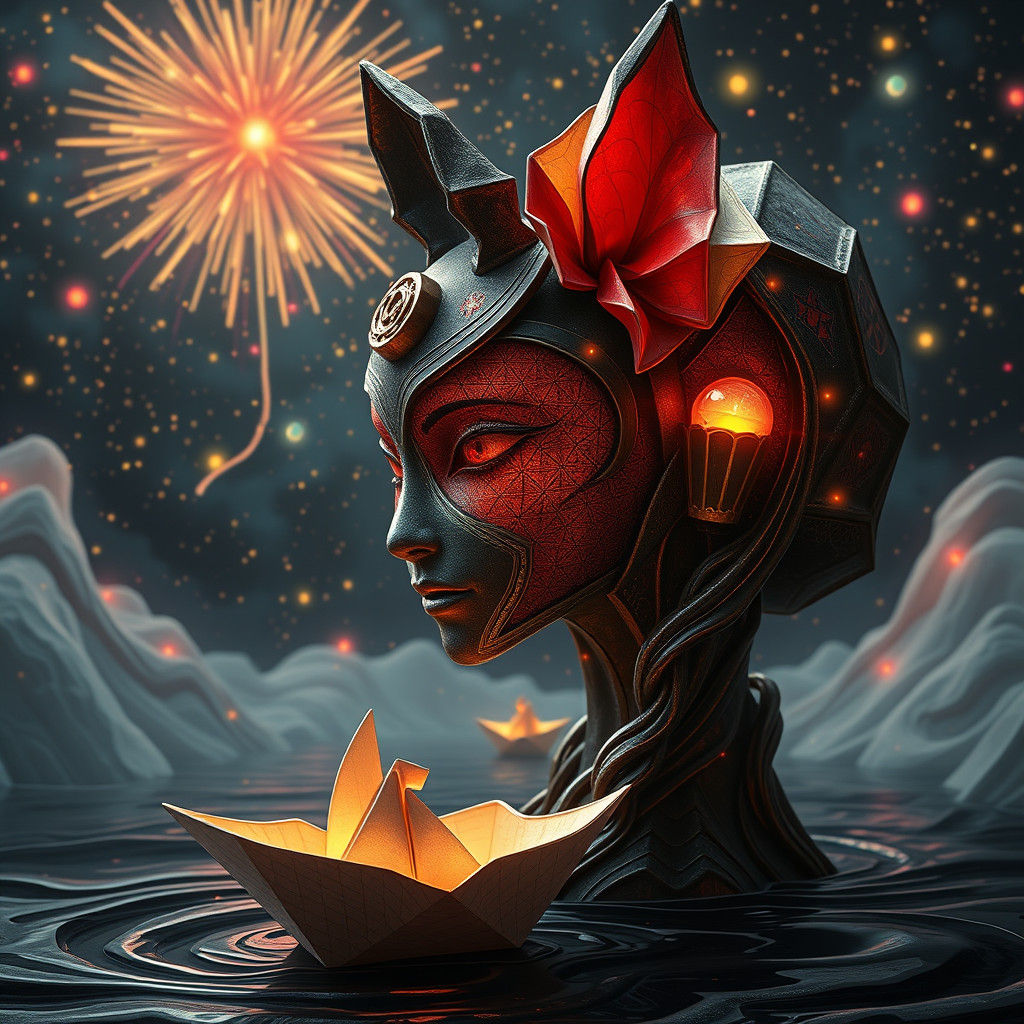 Surreal Heart with Christmas and Halloween Elements