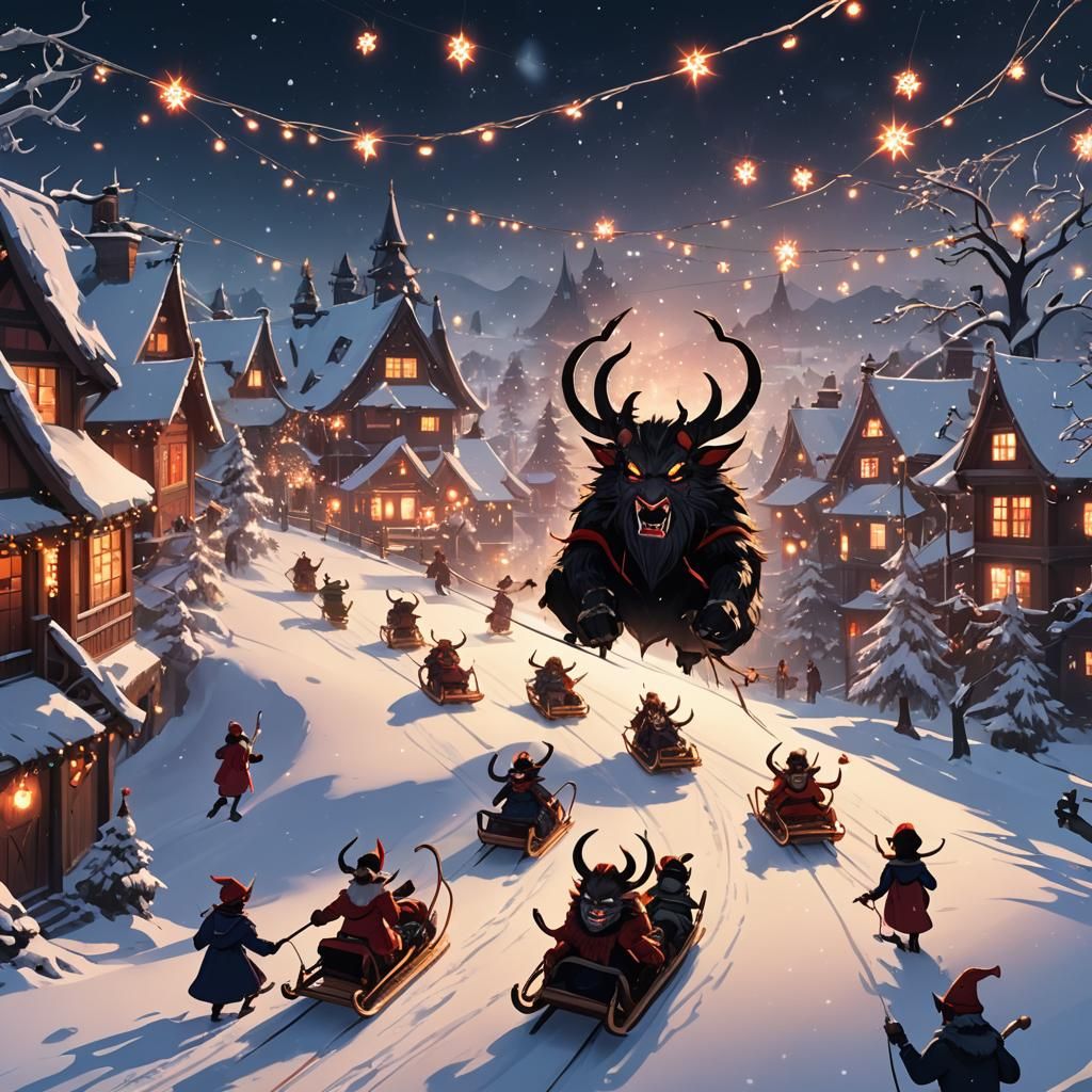 Magical Winter Wonderland with Krampus Lurking in the Shadow...