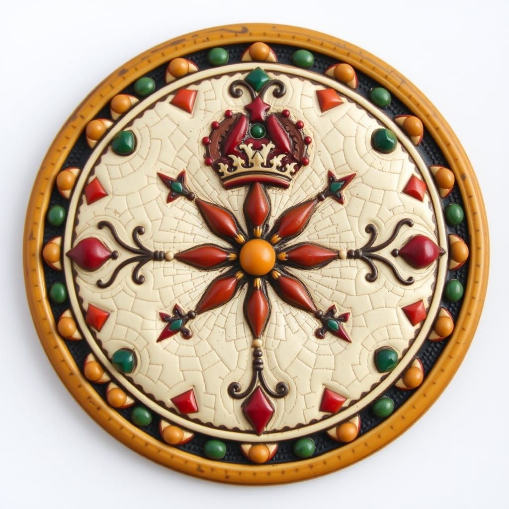 Colorful Folk Art Medallion Design