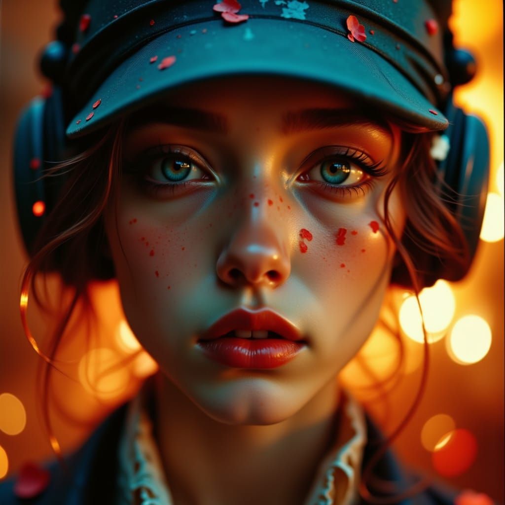 Vibrant Kdrama Action Scene in Art Nouveau Flux Style