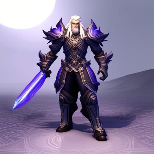 Orc Frost Death Knight in Steel Armor