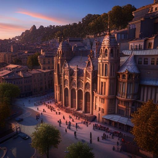 FC Barcelona Matte Painting in Deep, Complementary Colors