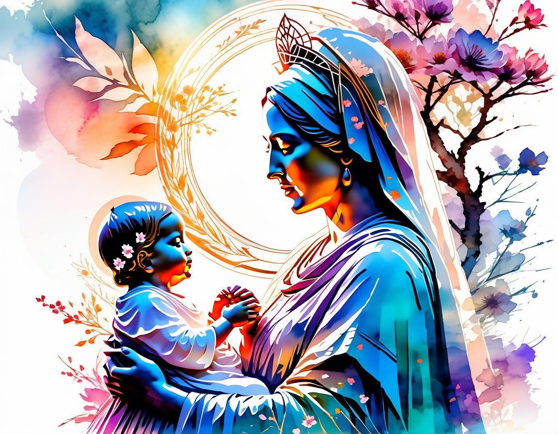 Our Mother Mary and child
