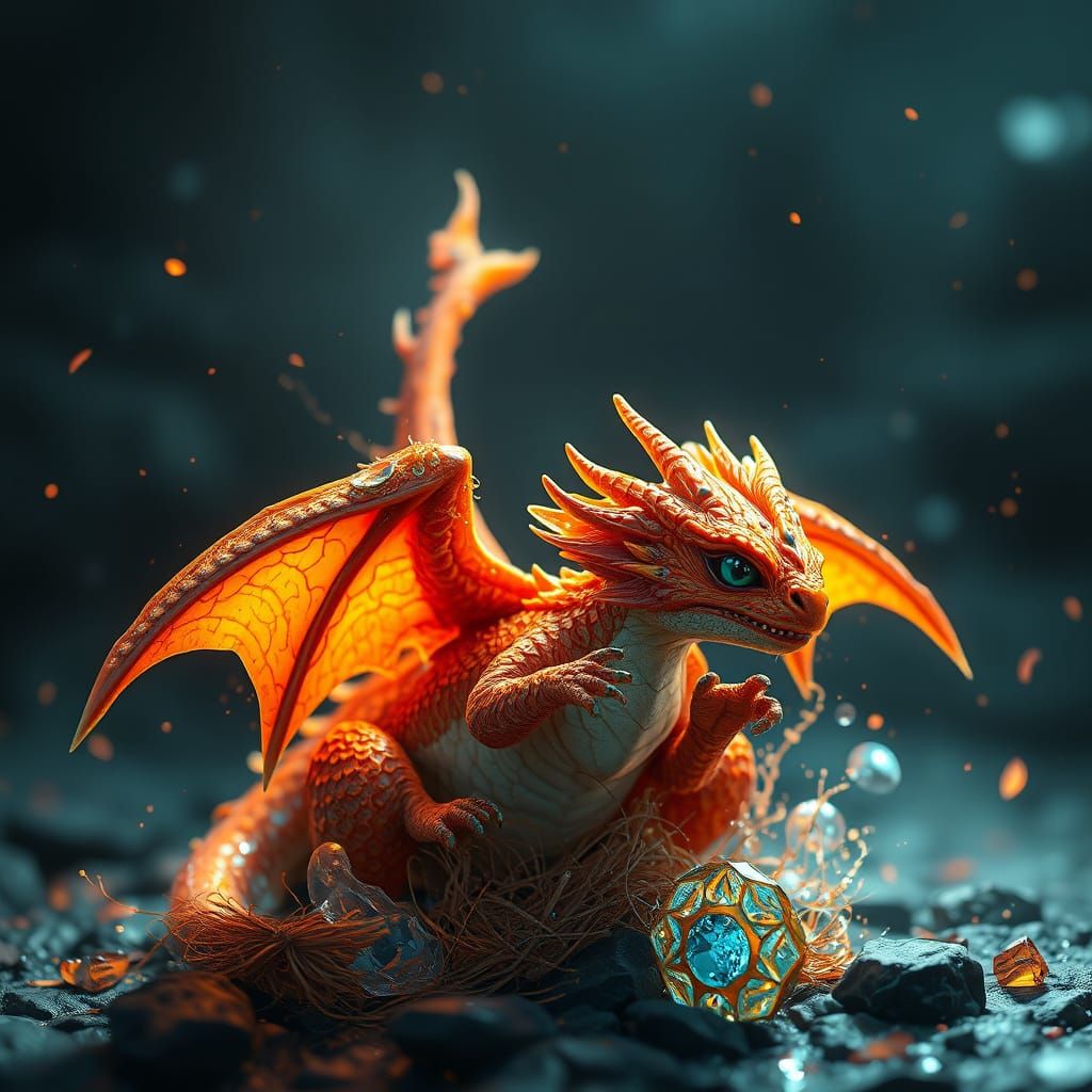 Dragon Hatches in Radiant Colors