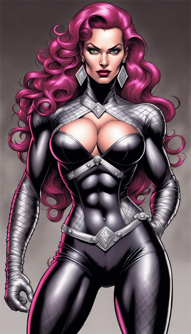 Diamondback as Charcoal Drawing in Mike Zeck Style