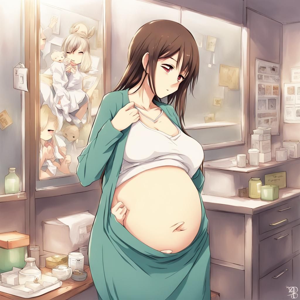 Anime Style Pregnant Girl, Manga Key Visual