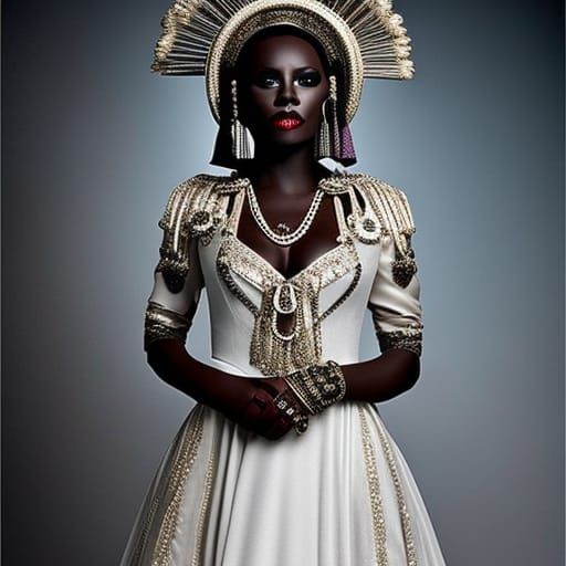 Voodoo Queen in Expressionistic Abstract Style