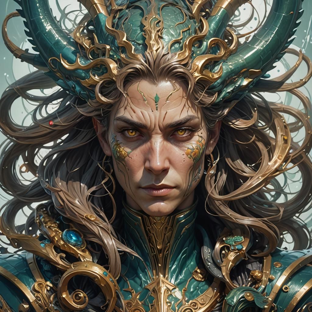 Leviathan Portrait in Hyperdetailed Digital Art