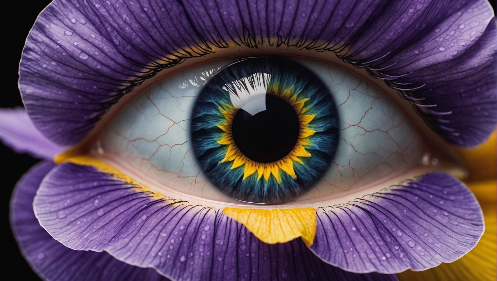 Surreal Flower Eye in Abstract Realism