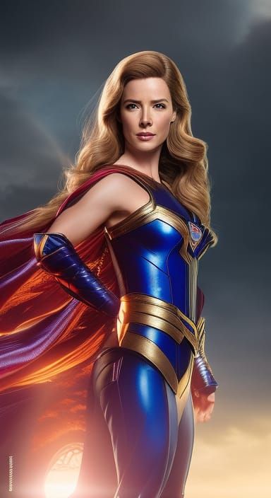 Hyperrealistic Supergirl Portrait in Digital Art Style