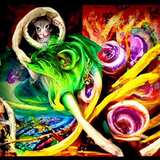 Magical Flinging Scene Inspired by Josephine Wall