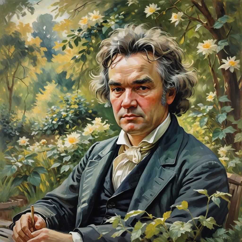 Idyllic Impressionist Portrait in Golden Light