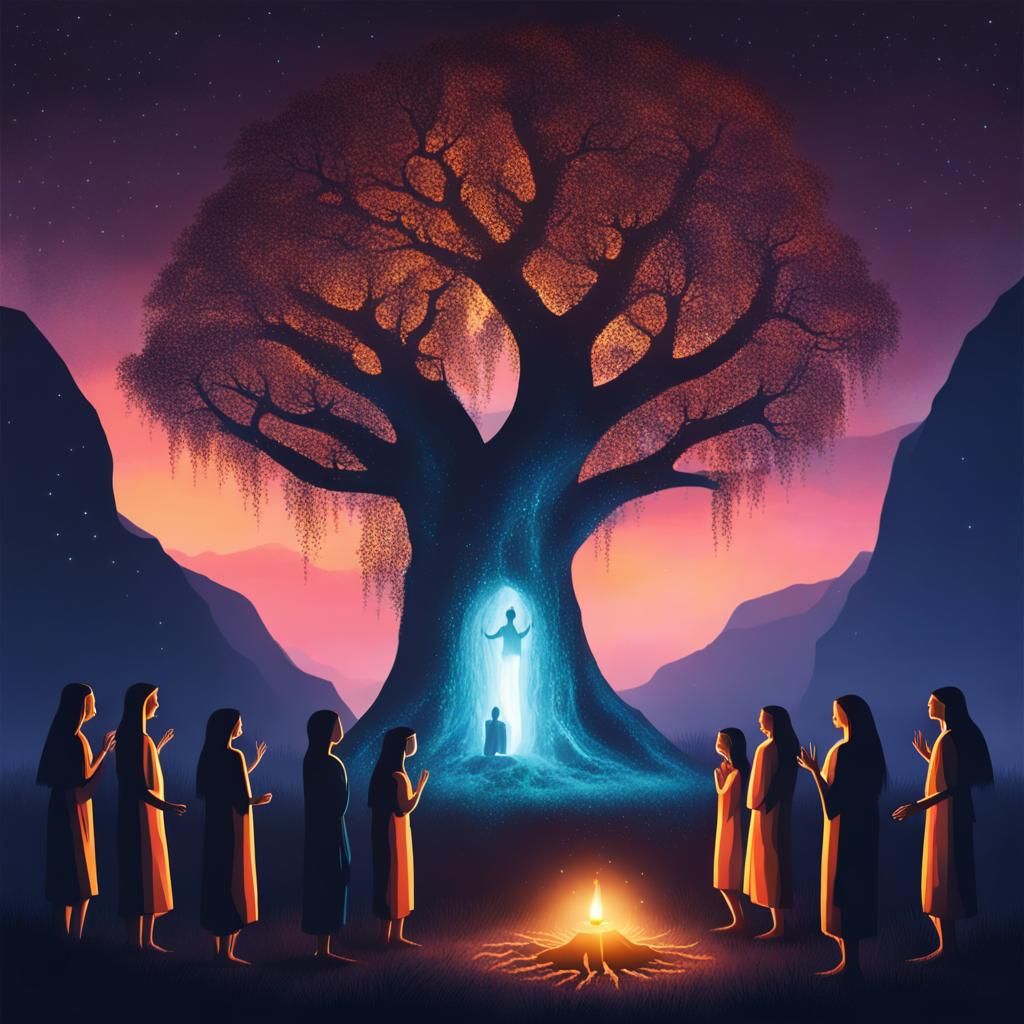 Magic Tree Worship: A Night Tribe's Devotion
