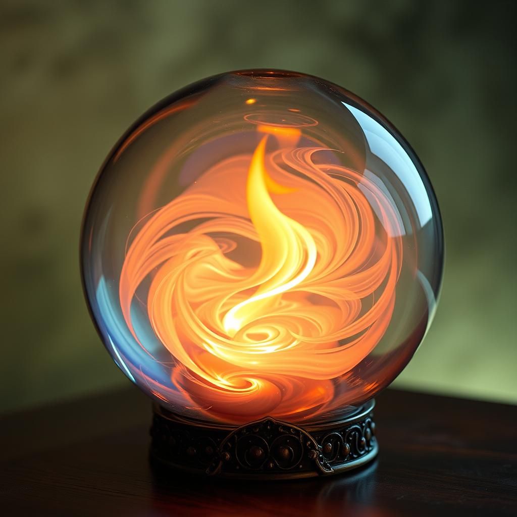 Arcane Flame Encased in Glass Sphere