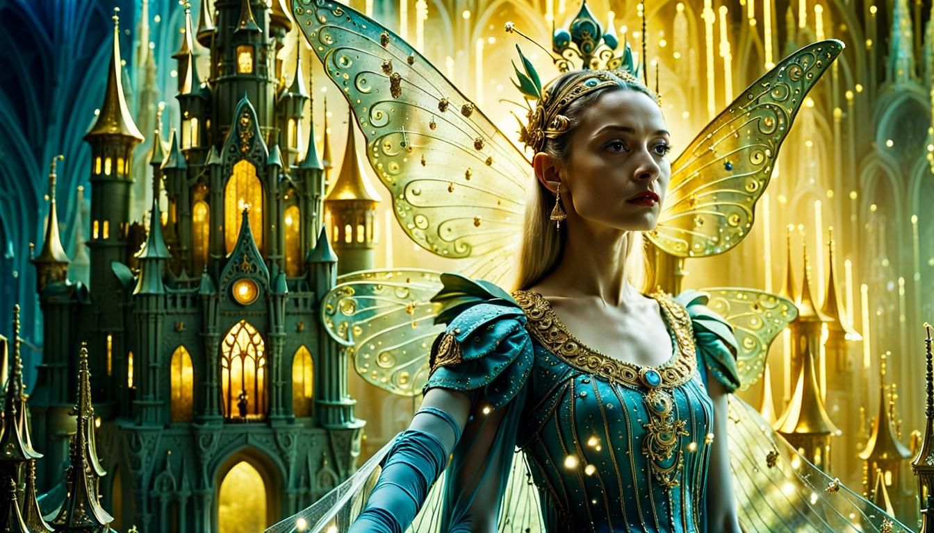 Fairy Queen in Surrealist Mystical Kingdom