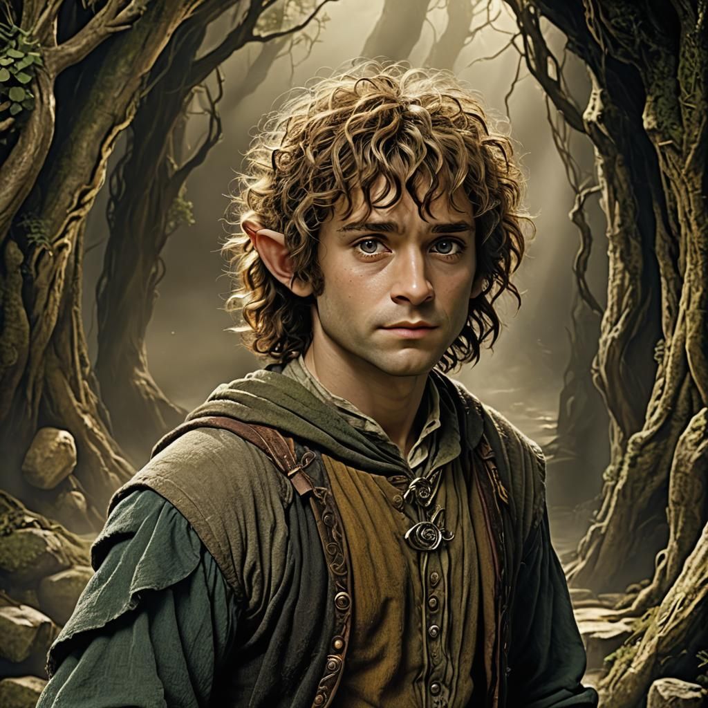 Attractive Hobbit Pippin: Detailed Matte Painting