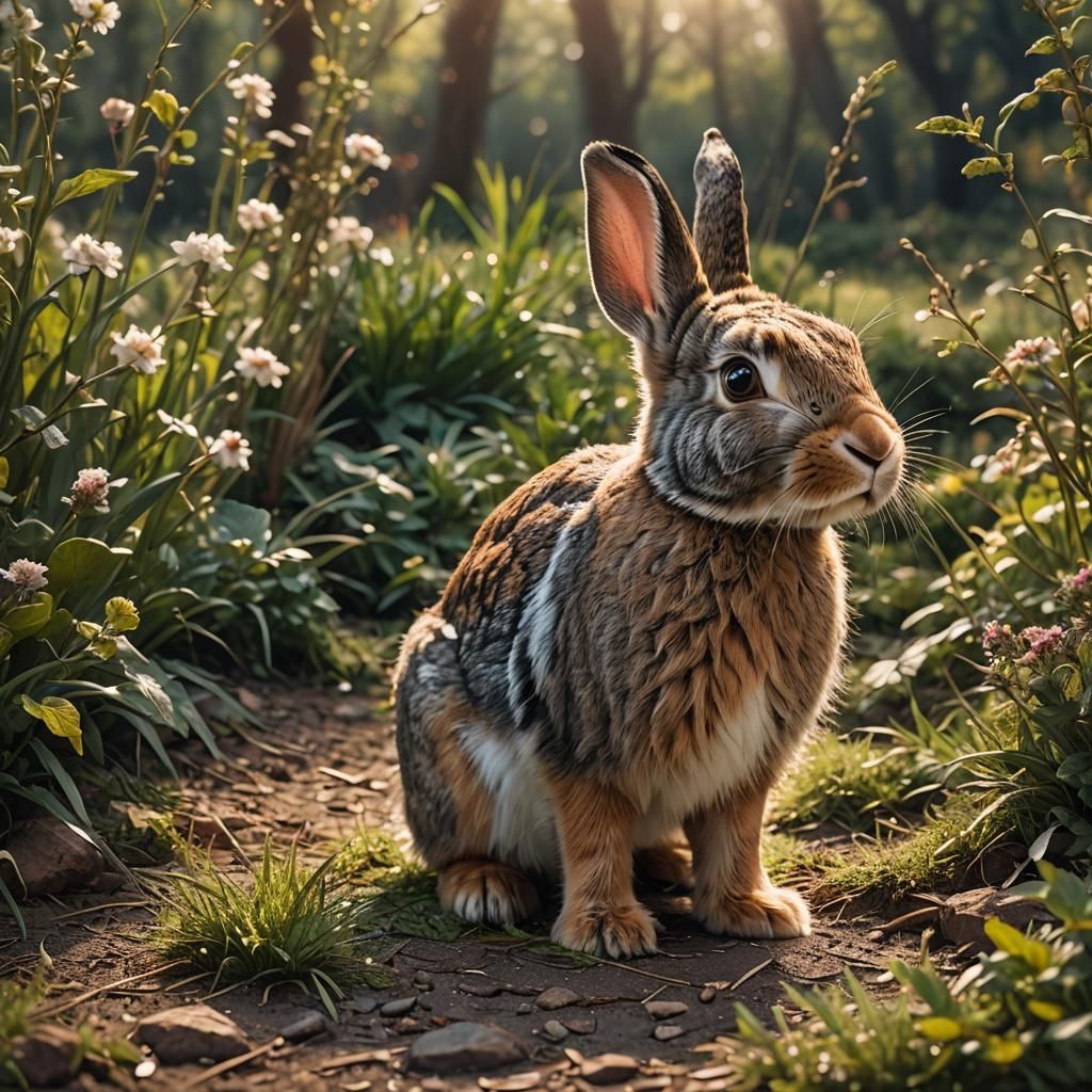 Rabbit in Natural Light: Professional Photography