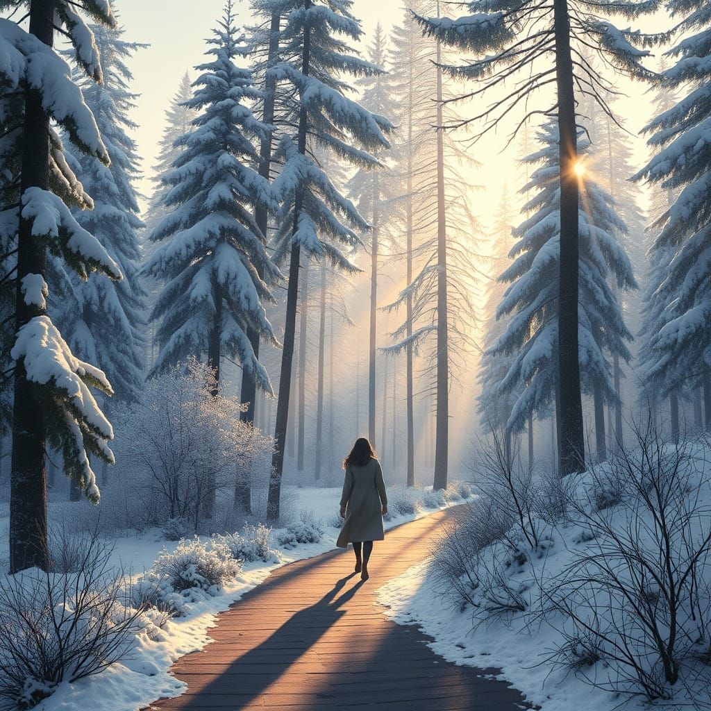 Serenity in a Winter Wonderland Landscape