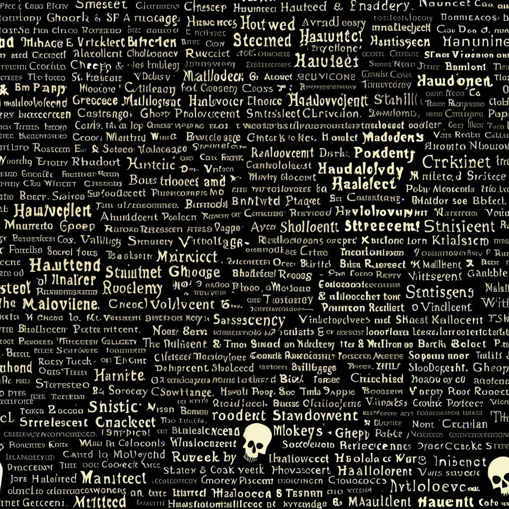 Gothic Scene with Ghosts, Skulls and Dark Roses