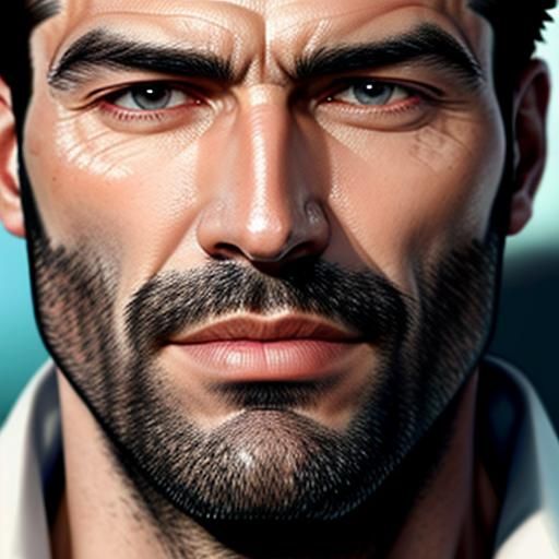 Extreme Close-up: A Man's Facial Pores