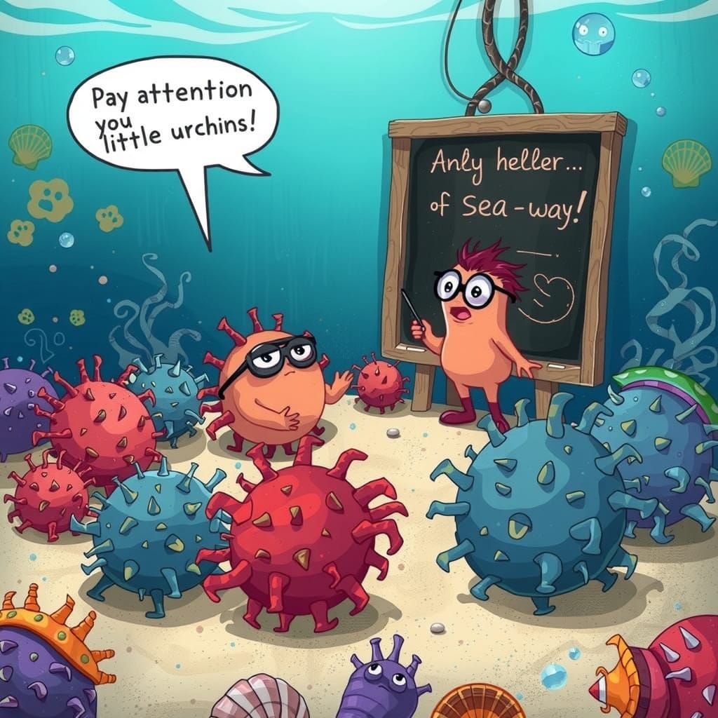 Sea urchins at school