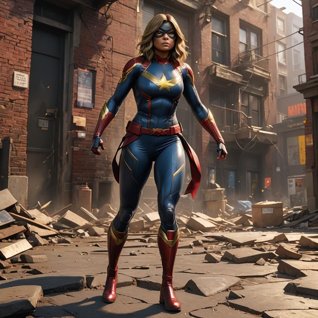 Ms. Marvel Full Body Detailed Art