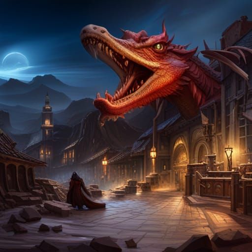 Hyperdetailed Dragons Concept Art in Dark Fantasy Style
